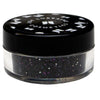 Cosmetic grade loose glitter mix in jar with intense sparkles for bold eye looks, face glitter makeup looks, glitter lips and body art.