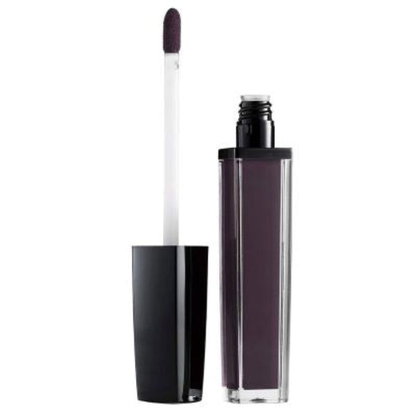 Tube of high-pigment waterproof black plum matte liquid lipstick in shade Dark Side.