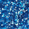 Cosmetic grade loose glitter mix swatch with intense sparkles for bold eye looks, face glitter makeup looks, glitter lips and body art.