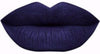 A blue indigo deep blue sea liquid lipstick swatch showing high-intensity color for bold makeup lovers.
