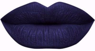 Bold blue matte liquid lipstick with high pigment color payoff.