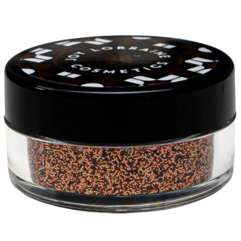 Cosmetic grade loose glitter in jar with intense sparkles for bold eye looks, face glitter makeup looks, glitter lips and body art.
