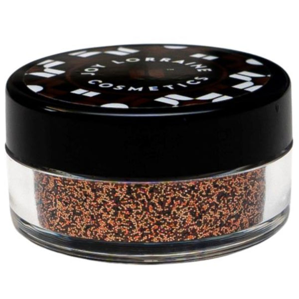 Cosmetic grade loose glitter in jar with intense sparkles for bold eye looks, face glitter makeup looks, glitter lips and body art.