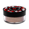 Caribe loose shimmer powder closed jar with radiant pink highlighter for face and body.