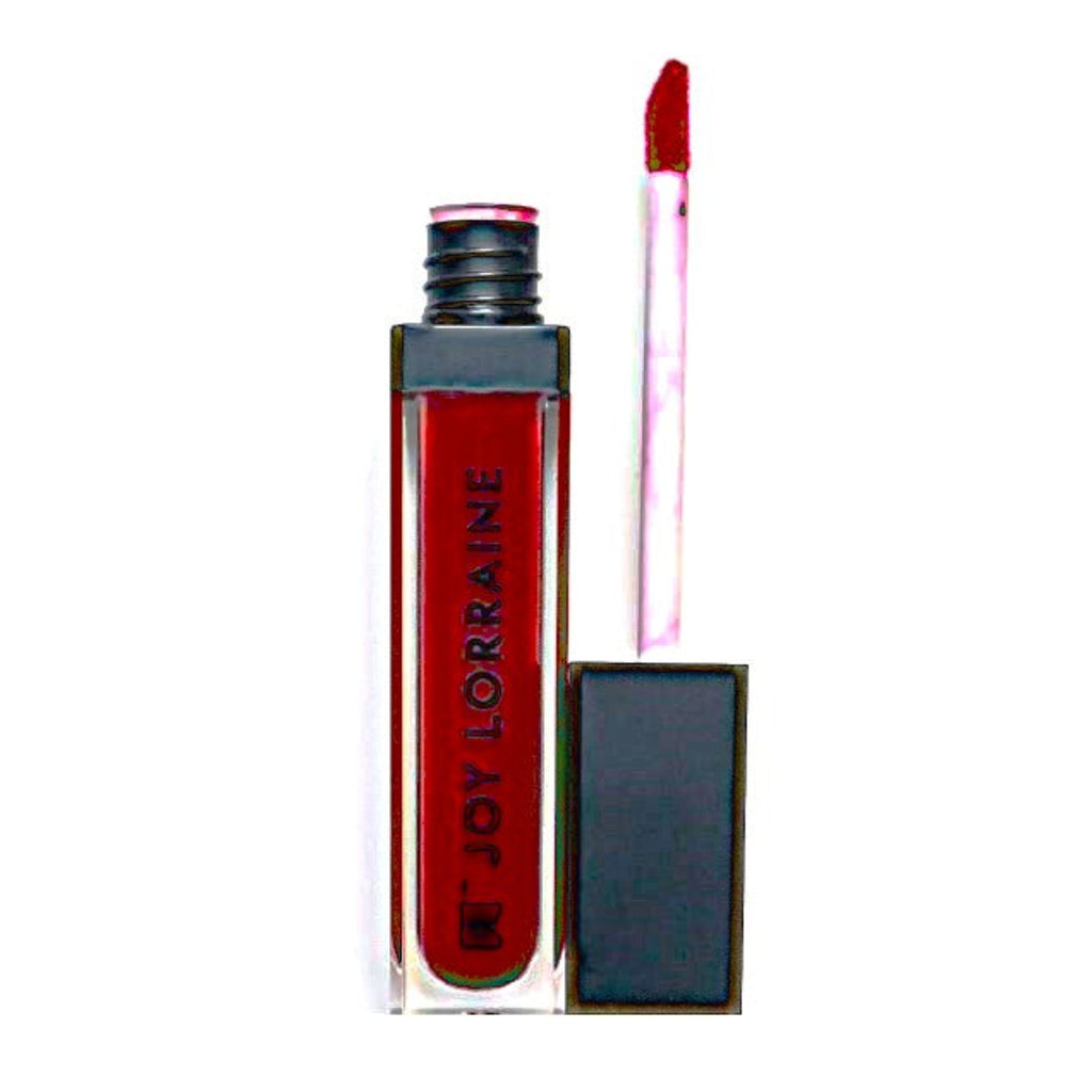 Classic red liquid matte lipstick with high pigment and a smooth transfer-resistant finish designed to complement melanin-rich skin tones.