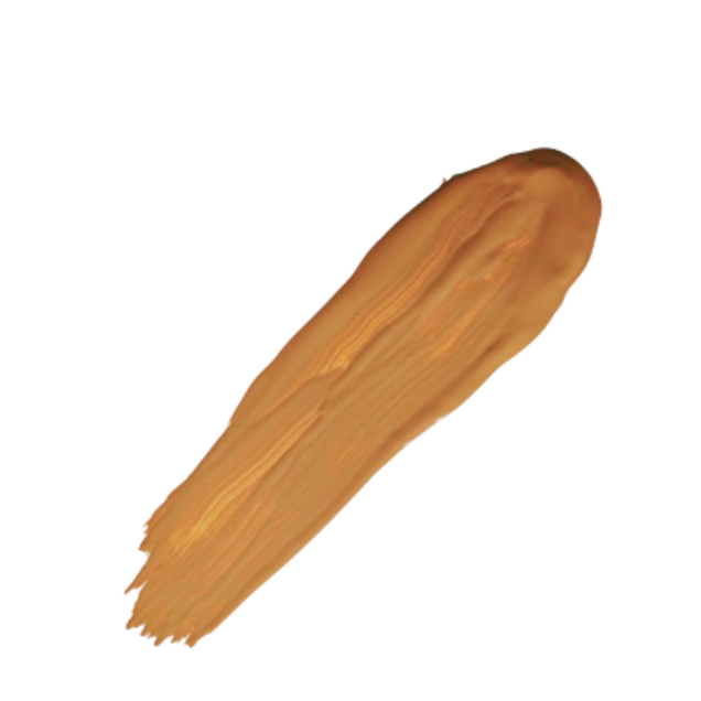 Swatch of caramel 042 crease-resistant under-eye concealer showing a caramel shade with a smooth, buildable coverage.
