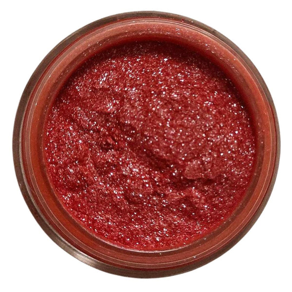 Cherry loose eye shimmer showing radiant shimmer for glamour looks.
