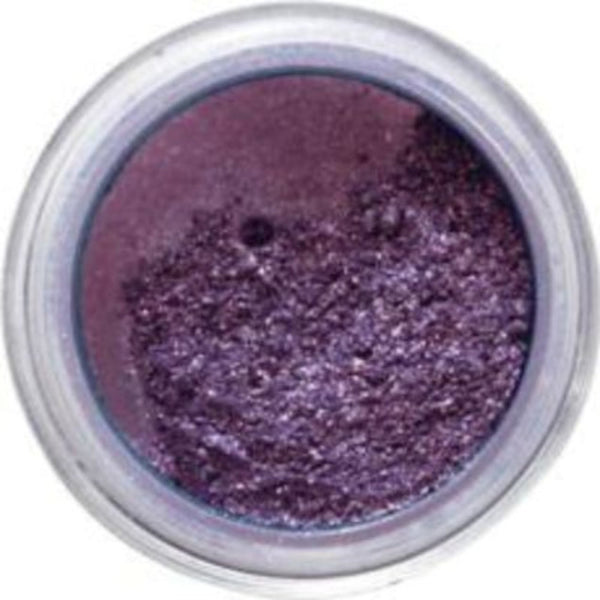 Plum loose eye shimmer showing radiant shimmer for glamour looks.