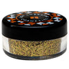 True Gold loose glitter - 24K in closed jar with cosmetic-grade glitter for eyes, face, lips and body. 