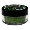 Hunter Green loose glitter - Avocado in closed jar with cosmetic-grade glitter for eyes, face, lips and body. 