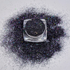 Holo Black loose glitter - Brooklynite in open jar with ultrafine cosmetic-grade glitter for eyes, face, lips and body. 
