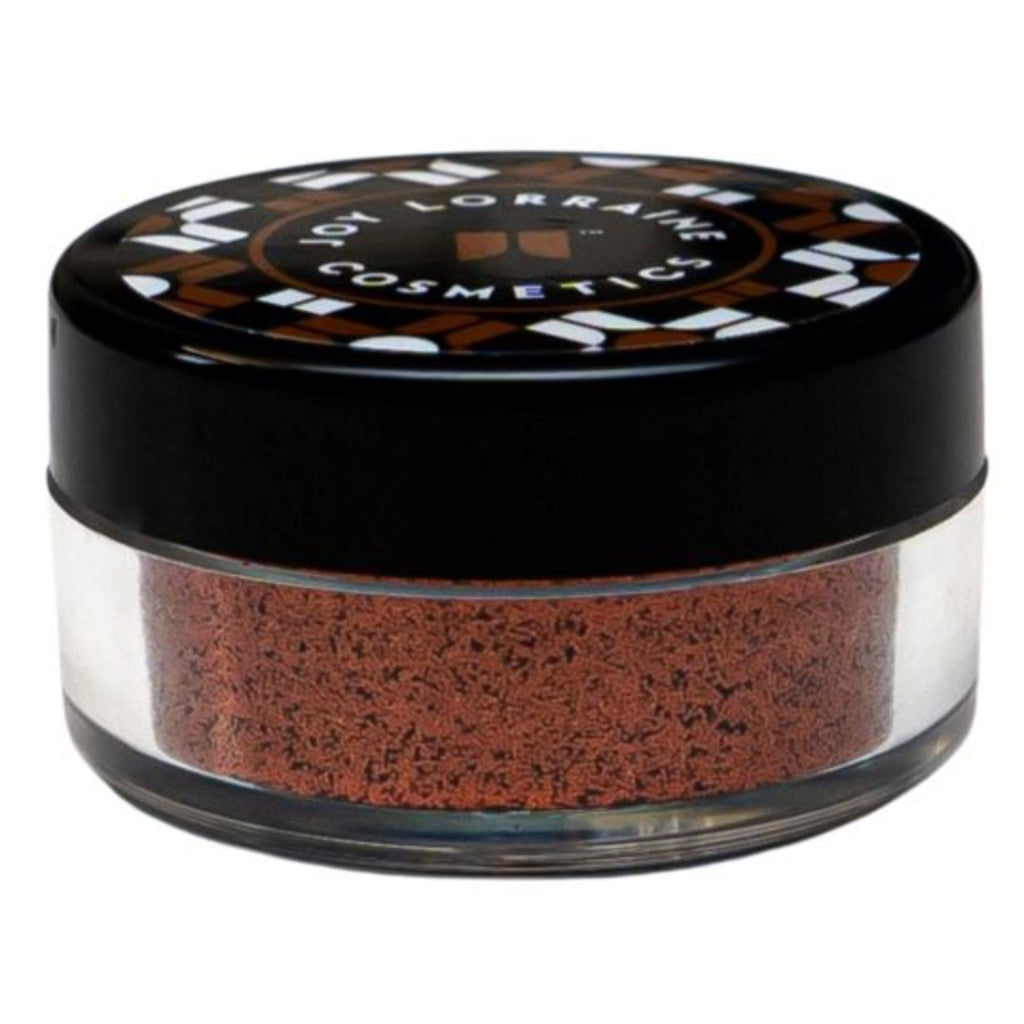 Orange-Brown loose glitter - Copper in closed jar with ultrafine cosmetic-grade glitter for eyes, face, lips and body. 