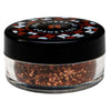 Fiery Copper loose glitter - Flame in closed jar with cosmetic-grade glitter for eyes, face, lips and body. 