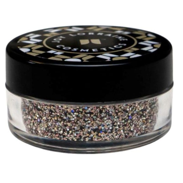 Pale Gold loose glitter - Harmony in closed jar with cosmetic-grade glitter for eyes, face, lips and body. 