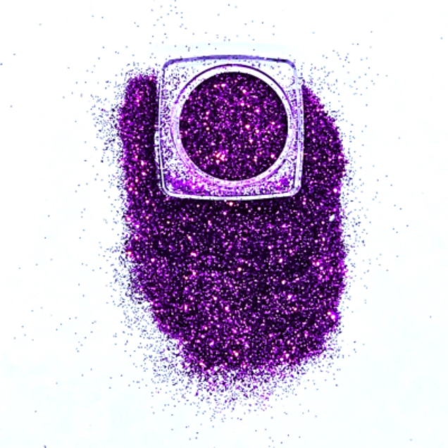 Majestic Violet loose glitter - Purple in jar with ultrafine cosmetic-grade glitter for eyes, face, lips and body. 
