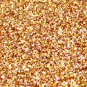 Warm Gold glitter swatch showing loose cosmetic-grade glitter for eyes, face, lips and body. 