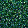 Forest Green glitter swatch showing loose cosmetic-grade glitter for eyes, face, lips and body. 