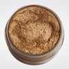 Loose Bronze Highlighter - TobaGLOW in open jar with bronze shimmer highlighter makeup for face and body. 