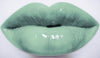 Swatch of Mint Julep Lipstick; a pale green lipstick