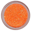 Cosmetic grade loose glitter in open jar with intense sparkles for bold eye looks, face glitter makeup looks, glitter lips and body art.