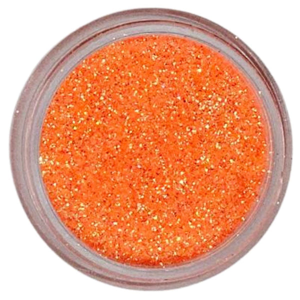 Cosmetic grade loose glitter in open jar with intense sparkles for bold eye looks, face glitter makeup looks, glitter lips and body art.