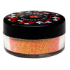 Cosmetic grade loose glitter in jar with intense sparkles for bold eye looks, face glitter makeup looks, glitter lips and body art.