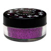 Loose cosmetic grade glitter in jar with intense sparkles for bold eye looks, face glitter makeup looks, glitter lips and body art.