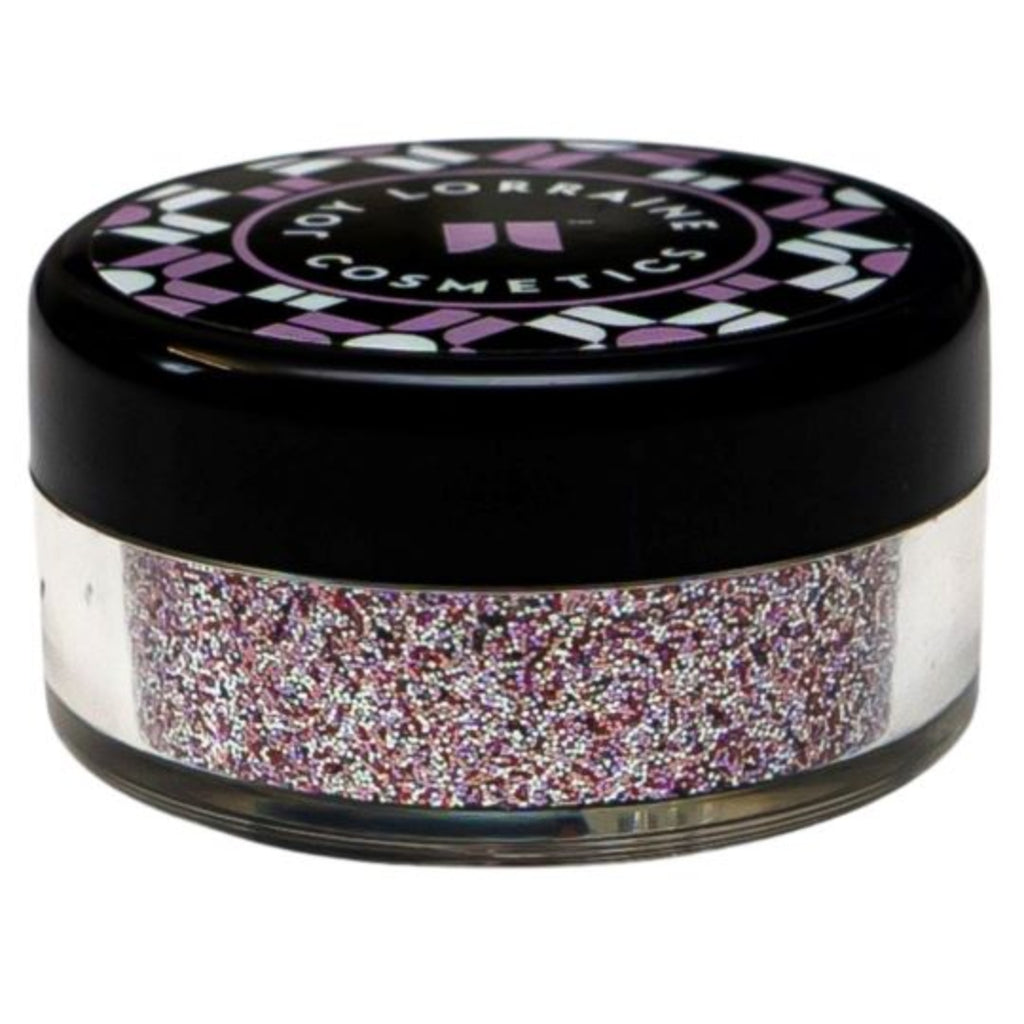 Loose cosmetic grade glitter in jar with intense sparkles for bold eye looks, face glitter makeup looks, glitter lips and body art.