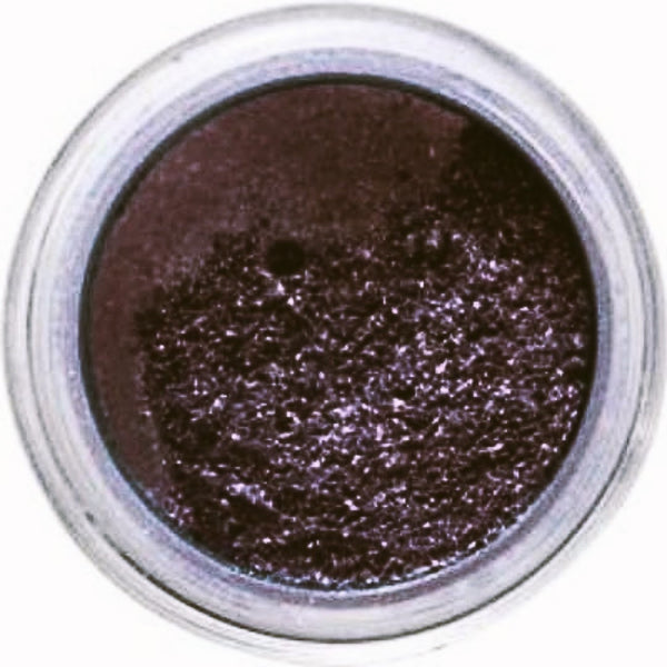 Plum loose shimmer eyeshadow with silver flecks and vibrant color for eye and body makeup looks.
