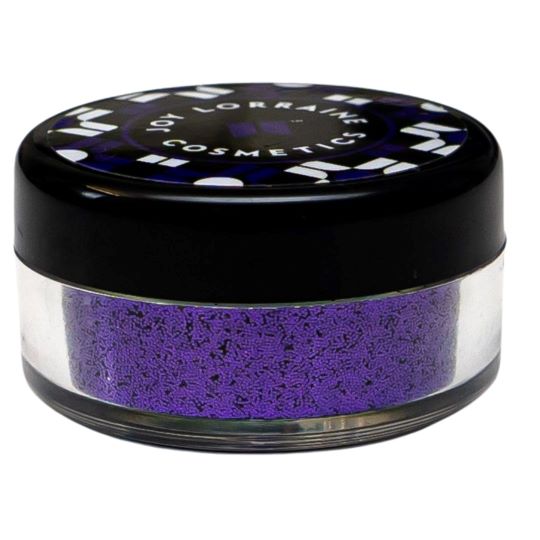 Purple Sparkling Effect Glitter; a loose glitter makeup.