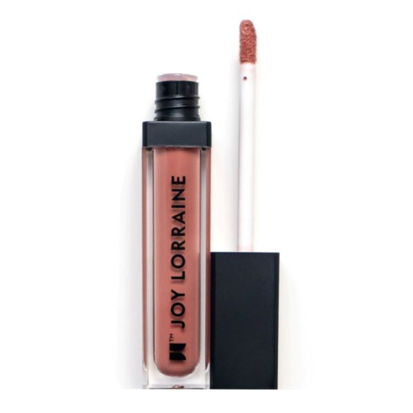 Rose Brown liquid matte lipstick with high pigment and a smooth, transfer-resistant finish designed to complement melanin-rich skin tones. 