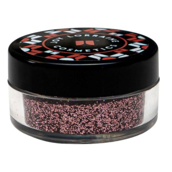 Cosmetic grade loose glitter in jar with intense sparkles for bold eye looks, face glitter makeup looks, glitter lips and body art.