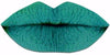 Swatch of Wintergreen Lipstick; a long-lasting frost green lipstick.