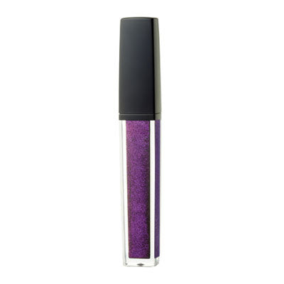 Lip gloss; shimmery purple lip gloss